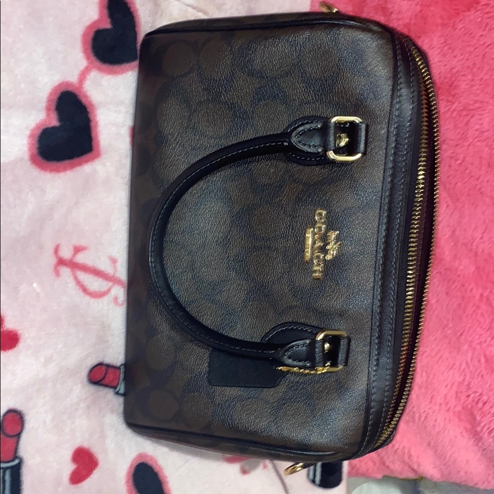 Coach Brown and Black Satchel